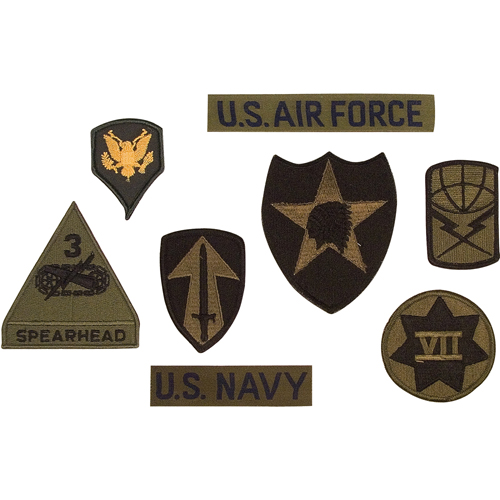 Subdued Military 100 Pieces Assorted Military Patches