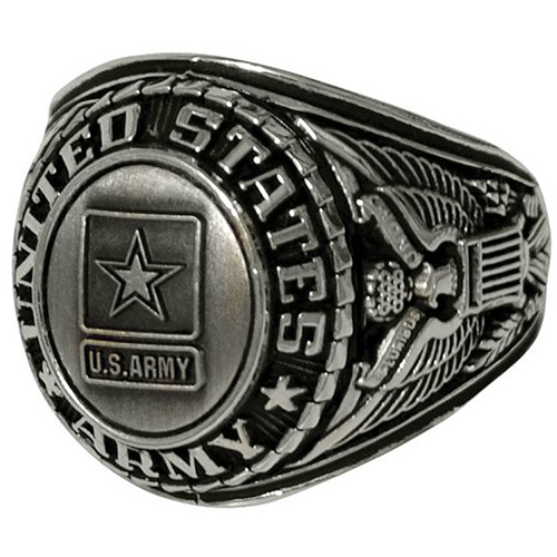 Deluxe Army Silver Insignia Ring