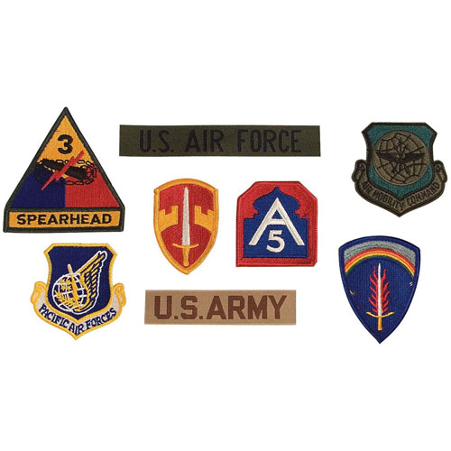 G.I. Military Assorted 500 Pieces Military Patchesa