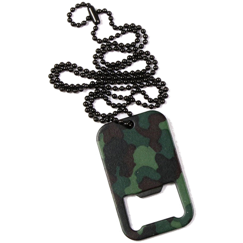 Dog Tag Bottle Opener with Chain