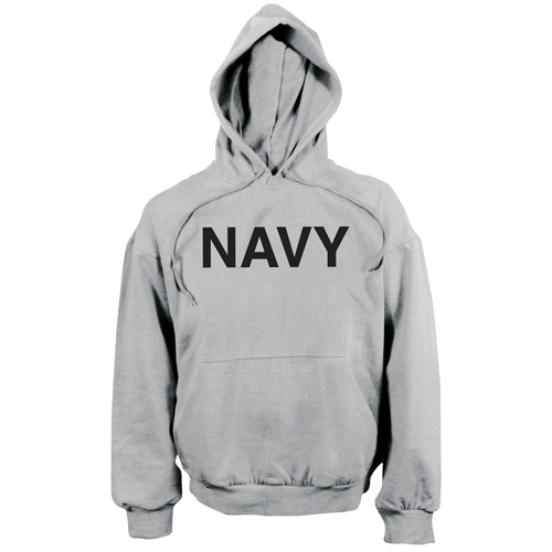 Mens Navy Pullover Hooded Sweatshirt