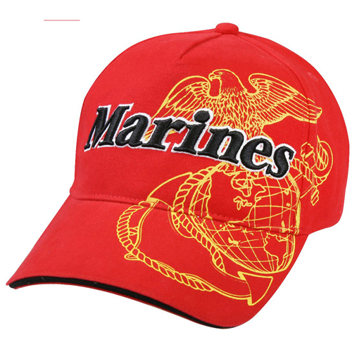 Marines Deluxe LoW Profile Insignia Cap - Red