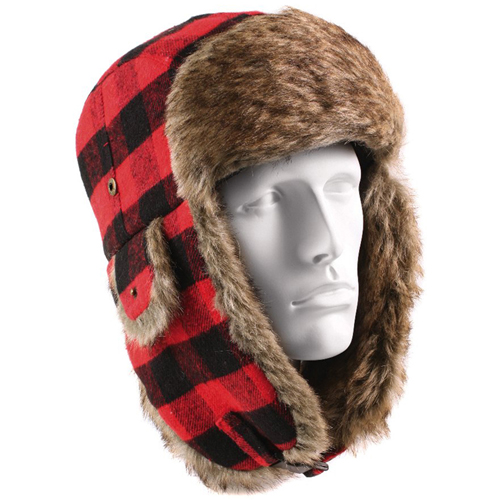Plaid Fur Flyers Hat