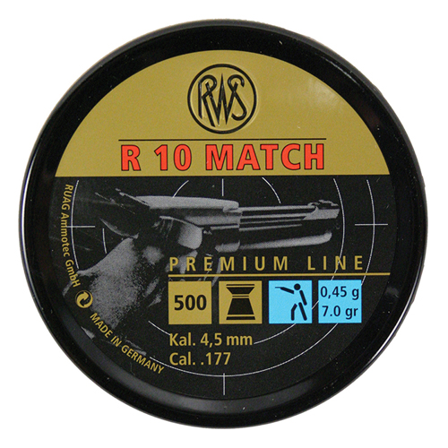 RWS R10 Match 500ct Pellets Airgun Ammunition