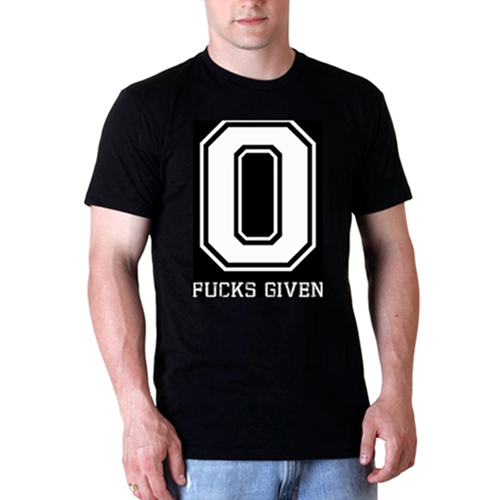 O Fucks Given Custom Printed T-Shirt