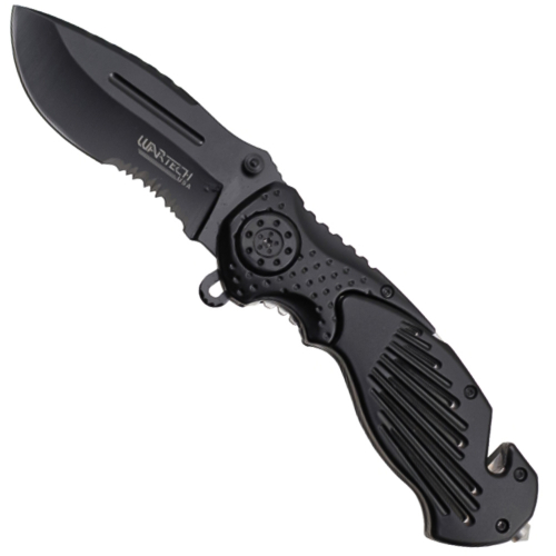 Spring Assisted Rescue Fixed Blade Knife 8.25'