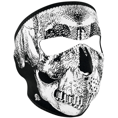 Zan Headgear Neoprene Glow In The Dark Skull Face Mask