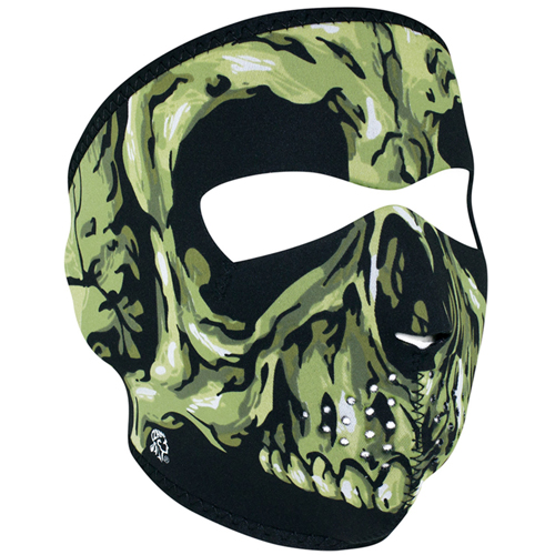 Neoprene Green Skull Full Face Mask