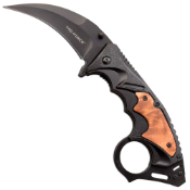Tac Force Folding Knife - Handle w Wood Inlay