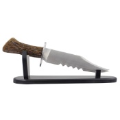 Hunting Knife w/ Wood Stand 12'