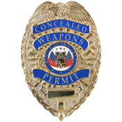 Deluxe Concealed Weapons Permit Badger