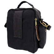 Canvas and Leather Travel Shoulder Bag