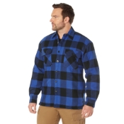 Mens Extra Heavyweight Buffalo Plaid Sherpa-Lined Flannel Shirts