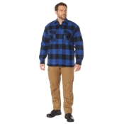 Mens Extra Heavyweight Buffalo Plaid Sherpa-Lined Flannel Shirts