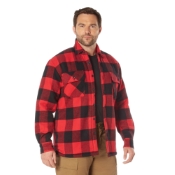 Mens Extra Heavyweight Buffalo Plaid Sherpa-Lined Flannel Shirts