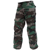 Womens Unwashed Camo Paratrooper Fatigue Pants