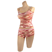 Womens Baby Pink Camo Booty Camp Tank Top