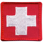 Purchase White Cross Red Morale Patch | CamouflageUSA